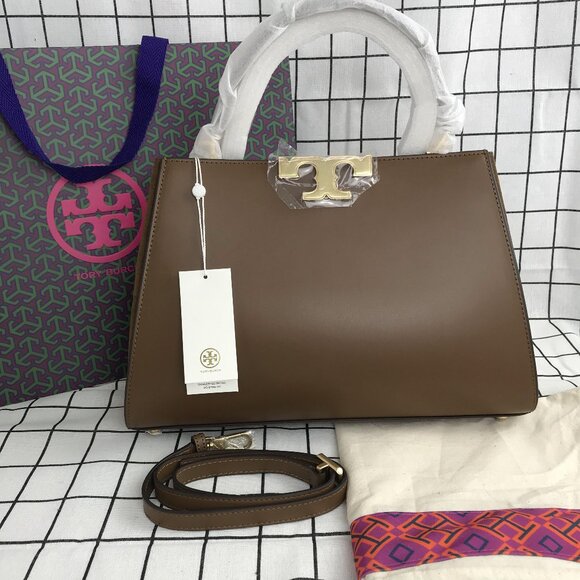 NWT Tory Burch Eleanor Spazzolato Satchel Bag - Picture 1 of 9